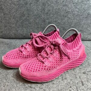 NOBULL Pink Knit Runner Sneakers Womens Training Shoes Barbiecore Size 7